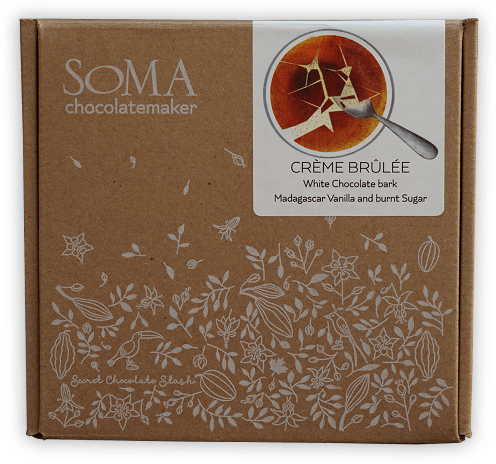 Soma chocolatemaker crème brûlée white chocolate bark box, 125g