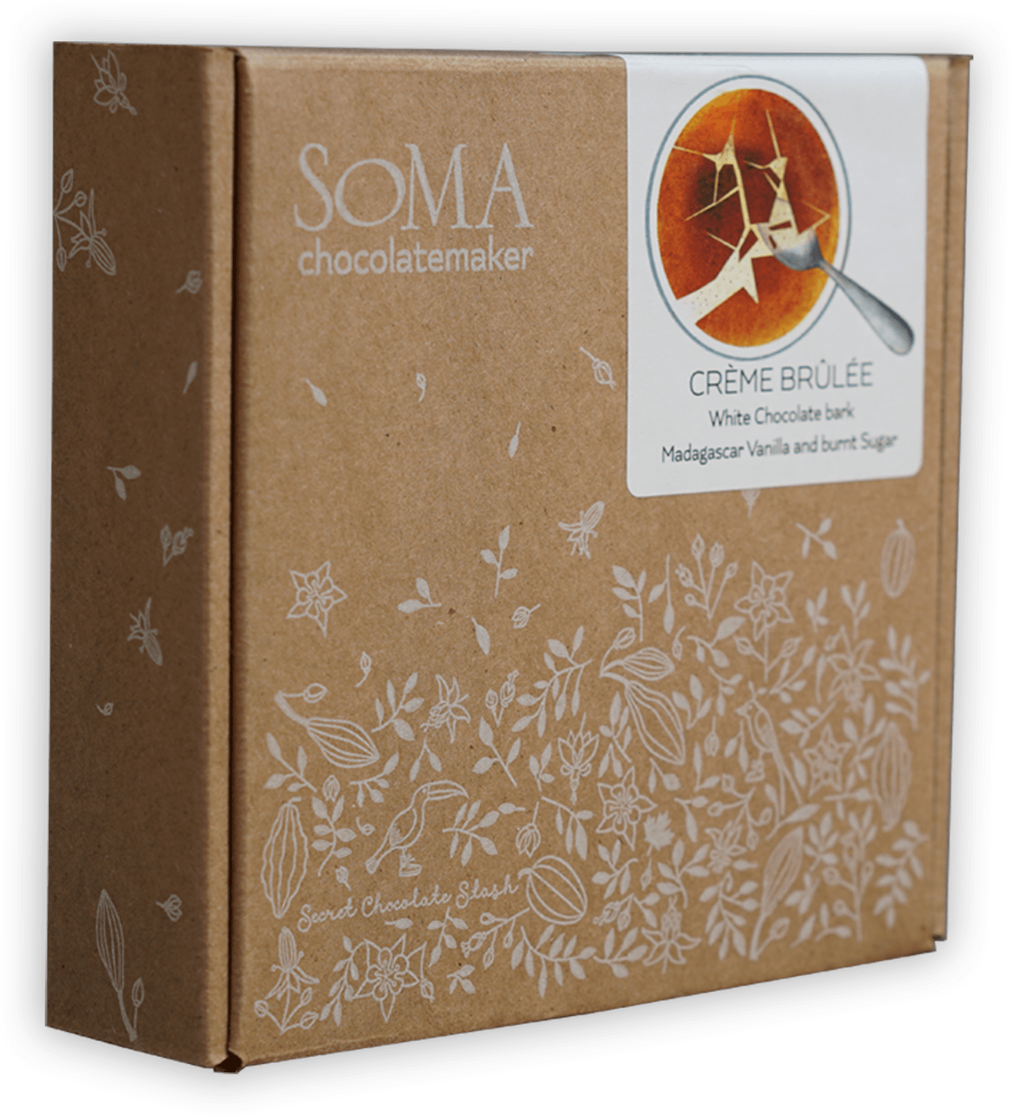 Soma chocolatemaker crème brûlée white chocolate bark box, 125g