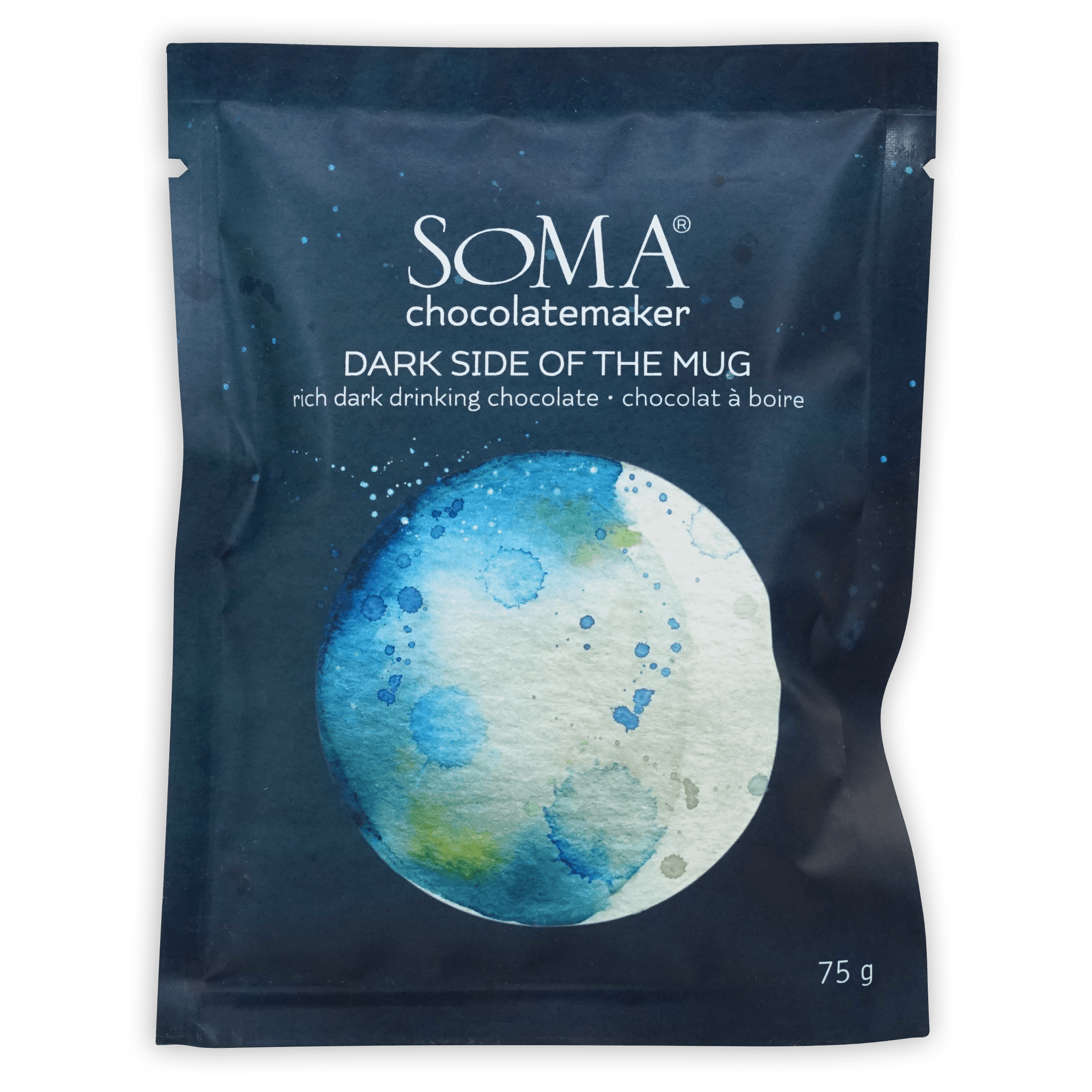 Soma Dark Side of the Mug dark drinking chocolate 75g pouch