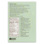 Soma Minty Milk Chocolate Bar 51% back wrapper with mint flavor facts
