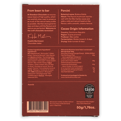 Standout Chocolate Nordic Nature Porcini 63%