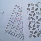 Black-and-white Dec 2020 calendar page in The Chocolate Notebook with cacao pods