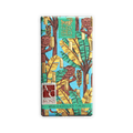 Theo & Philo Milk Chocolate Turon 44% bar in turquoise gold foil with monkeys