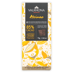 Valrhona Grand Cru Abinao 85% dark chocolate bar in yellow foil
