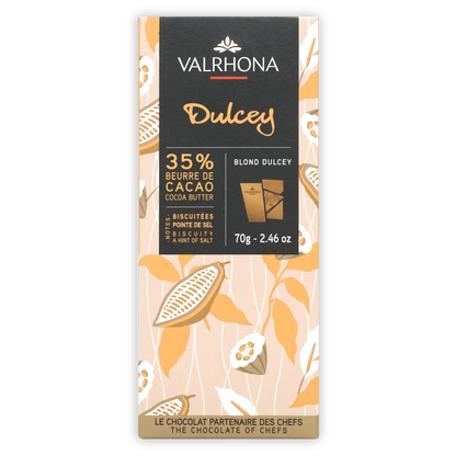 Valrhona Grand Cru Dulcey Blond 35% Chocolate Bar – Bar & Cocoa Valrhona Grand Cru Dulcey Blond 35% Chocolate Bar – Bar & Cocoa