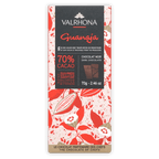 Valrhona Grand Cru Guanaja 70% dark chocolate bar with floral wrapper