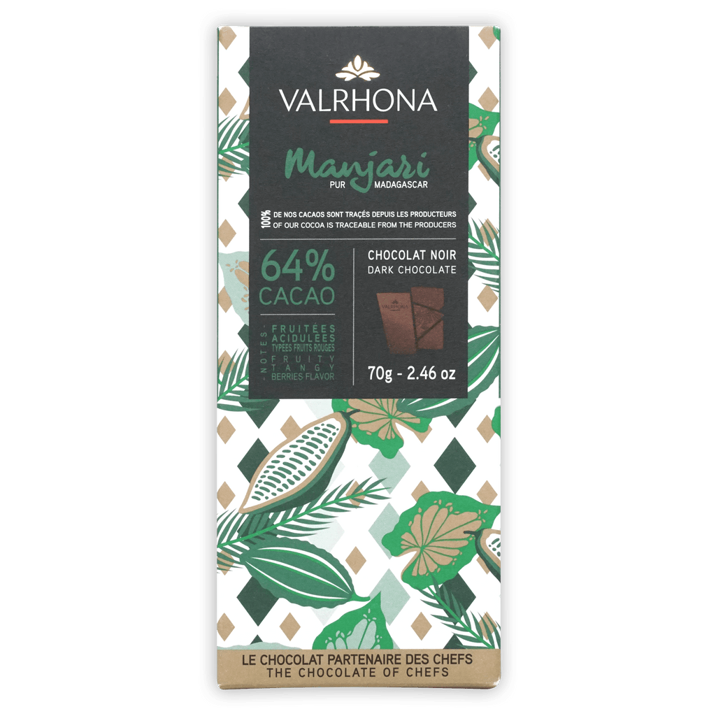 Valrhona Grand Cru Manjari 64% cacao dark chocolate bar
