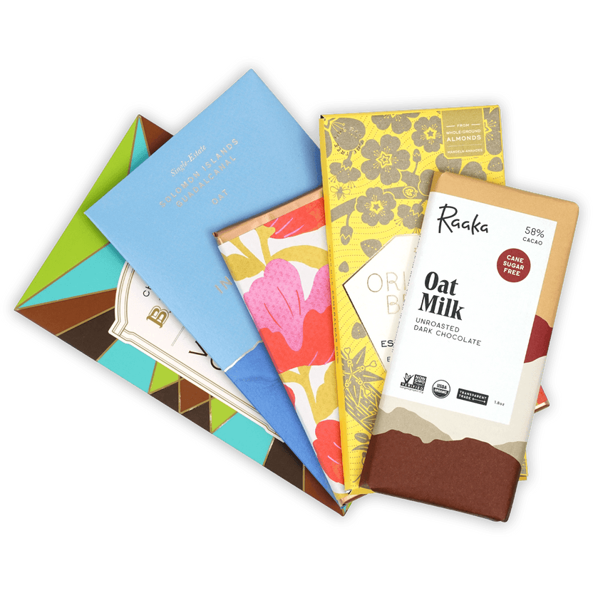Raaka unroasted oat milk dark chocolate bar in Vegan Milk Bundle