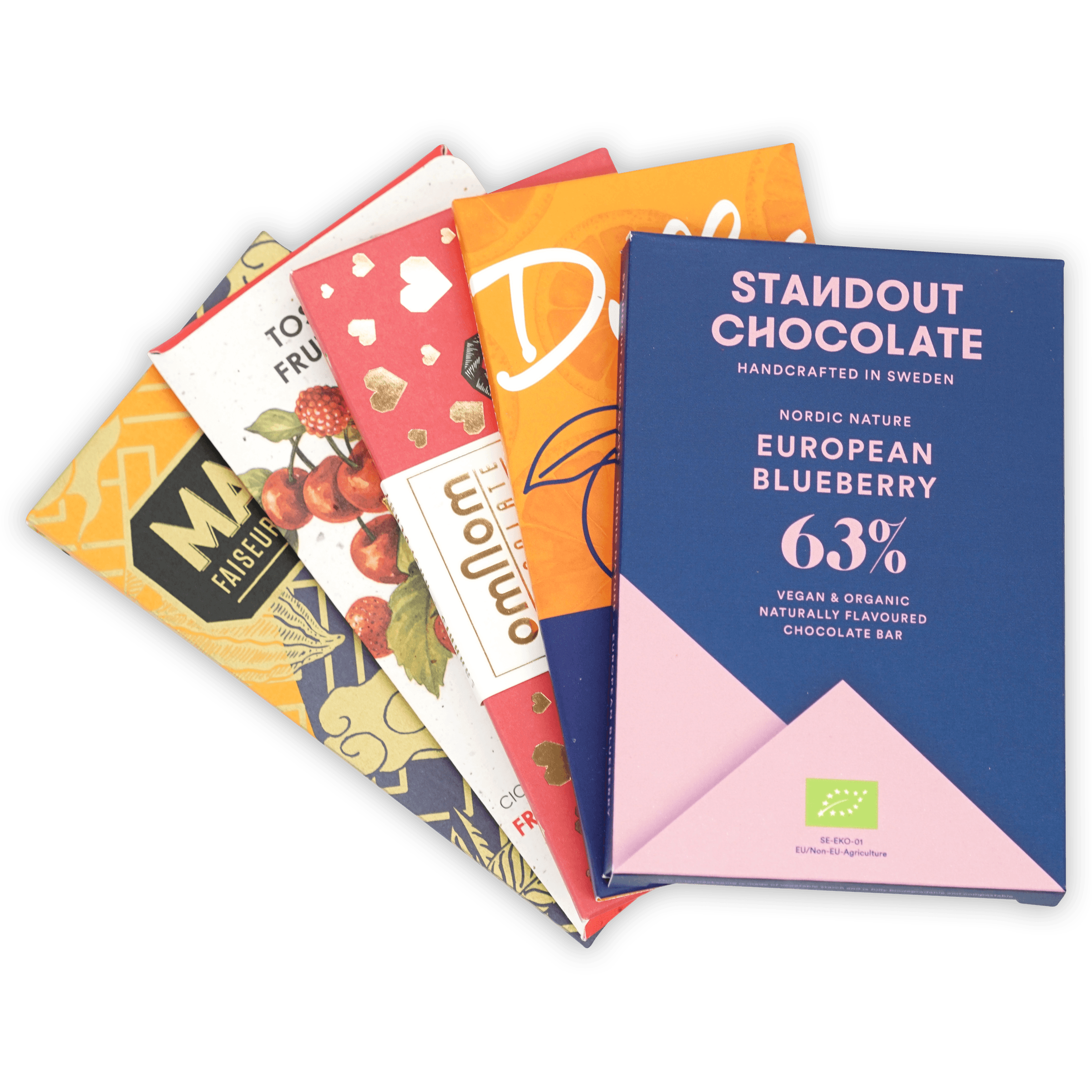 Standout Chocolate Nordic Blueberry bar wrapper in Very Fruity Bundle