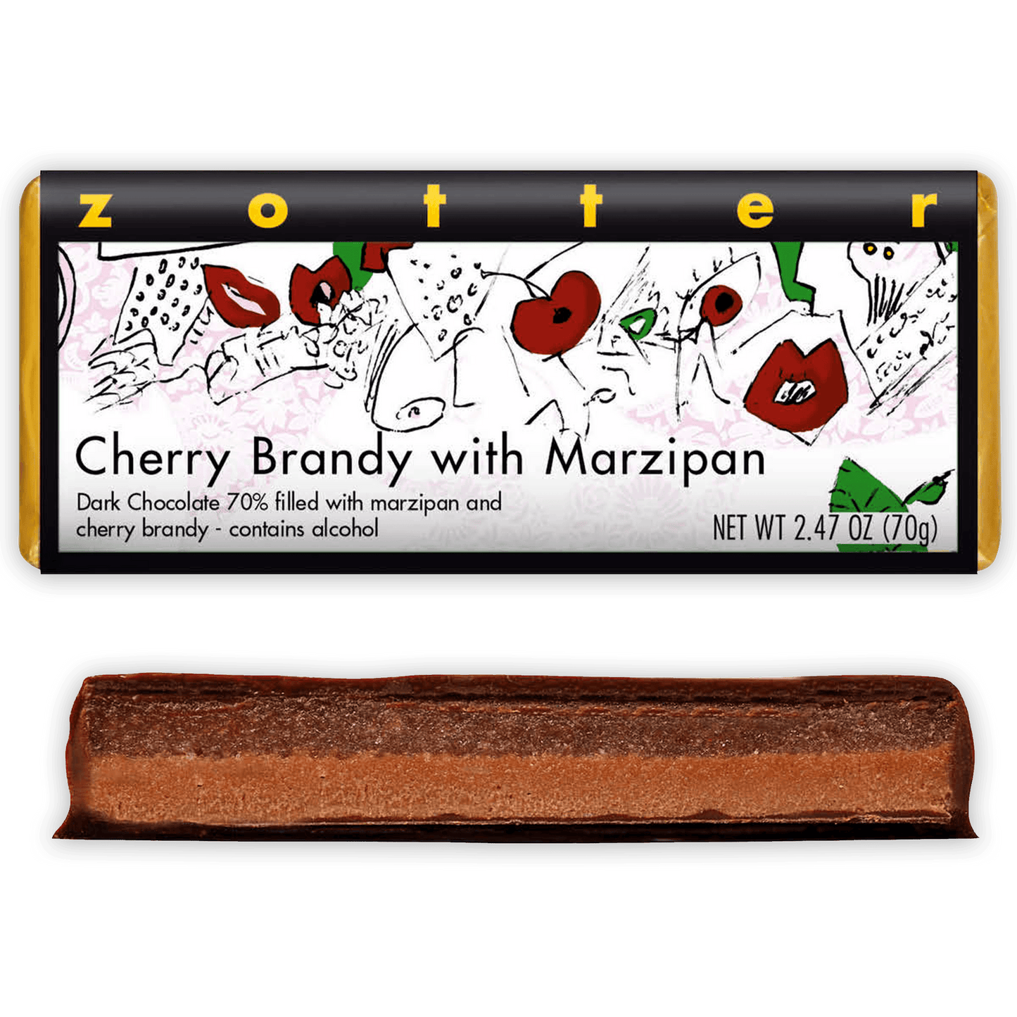 Zotter Cherry Brandy w/ Marzipan (Filled)