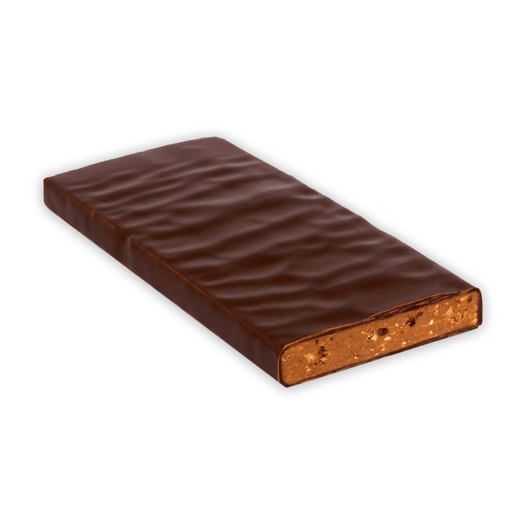 Zotter Hazelnut Brittle 70% dark chocolate bar with nougat interior