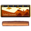 Zotter Salted Caramel 70% filled bar with dark chocolate, salted caramel and almond praline layers