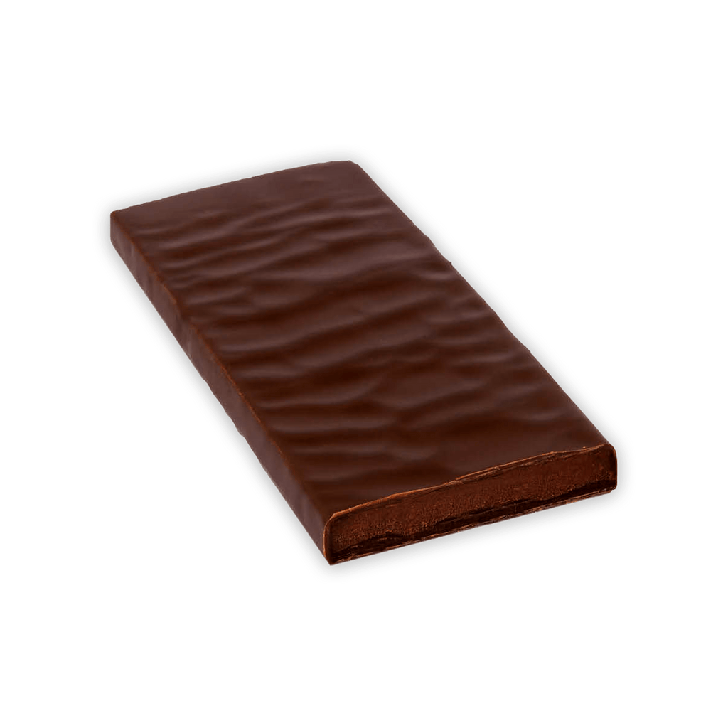 Zotter Whisky 70% filled dark chocolate bar with glossy wavy top