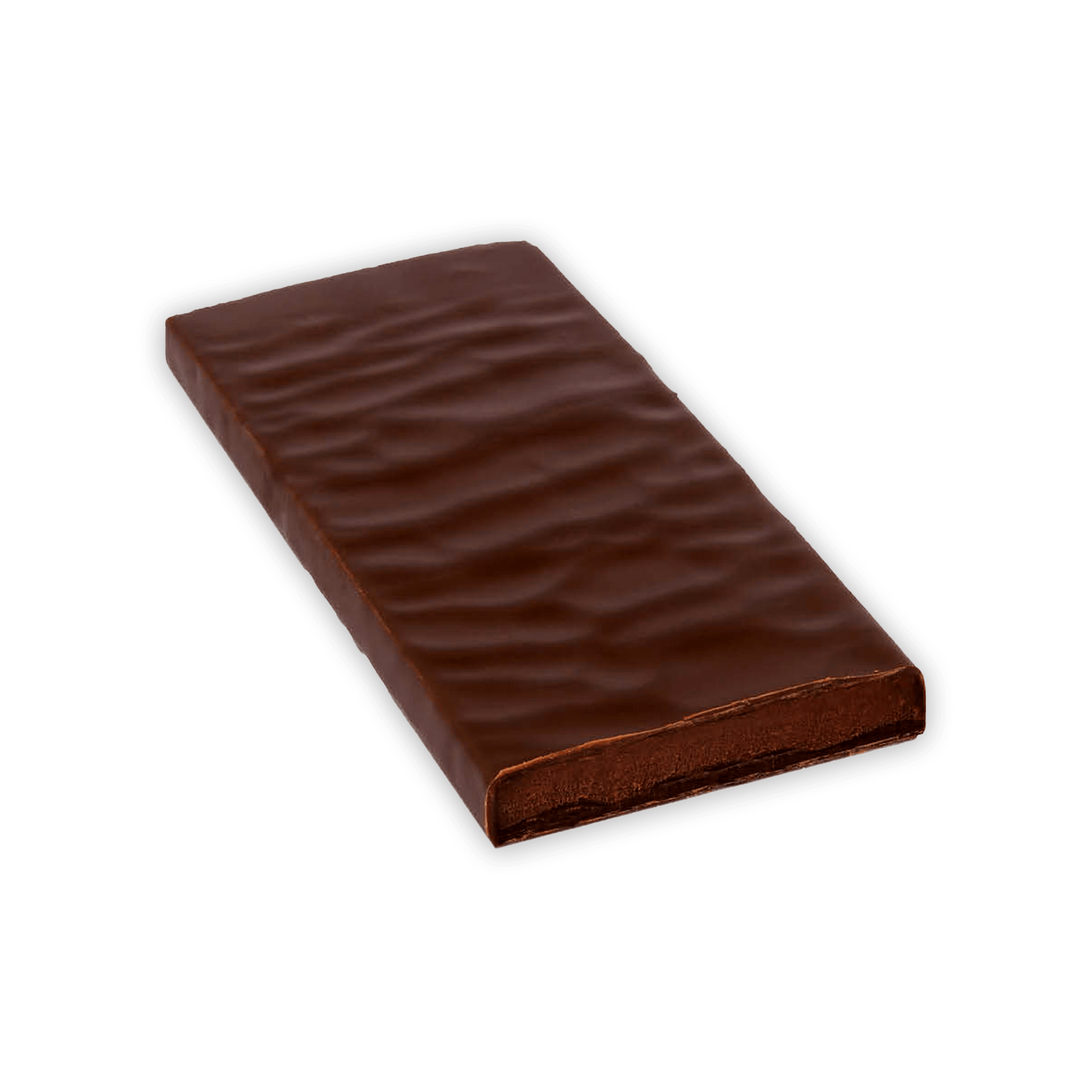 Zotter Whisky 70% filled dark chocolate bar with glossy wavy top